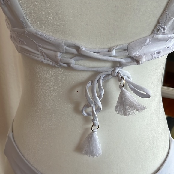 White Eyelet Brazilian Bikini - Picture 7 of 9